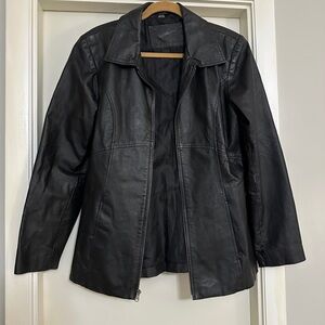 Vintage Jacqueline Ferrar Classic Black Leather Jacket
